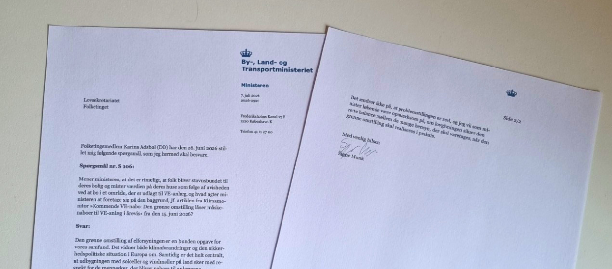 Ministeren anerkender problemet, men kvitterer kun med ord
